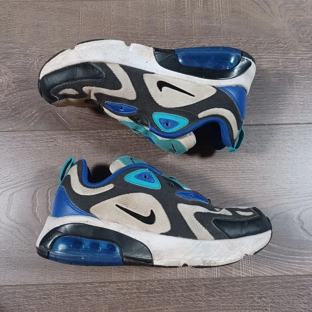 Nike‎ Air Max 200 Youth Bubble Pack Hyper Blue Sneakers No Laces Youth Kids 5